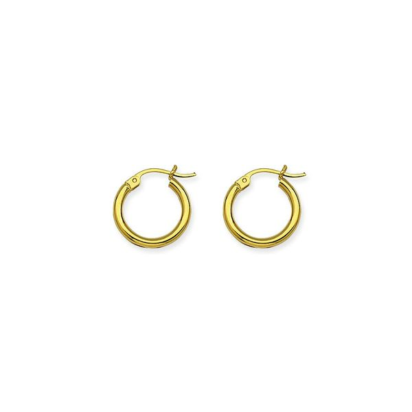 14K Yellow Gold Small Polished Hoop Earrings Koerbers Fine Jewelry Inc New Albany, IN