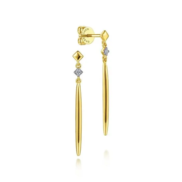 14K Yellow Gold Diamond Stud and Spike Earrings Koerbers Fine Jewelry Inc New Albany, IN