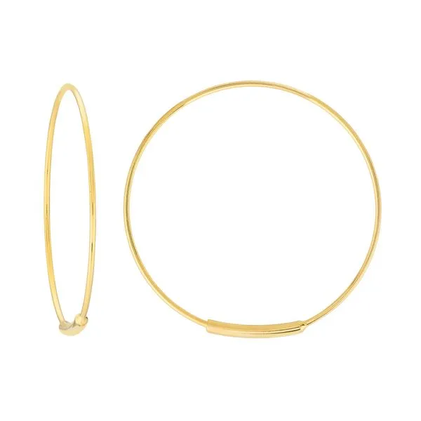 14K Yellow Gold Endless Wire Hoop Earrings Koerbers Fine Jewelry Inc New Albany, IN