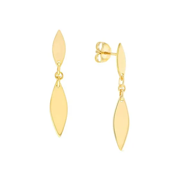 14K Yellow Gold Marquise Duo Drop Earrings Koerbers Fine Jewelry Inc New Albany, IN