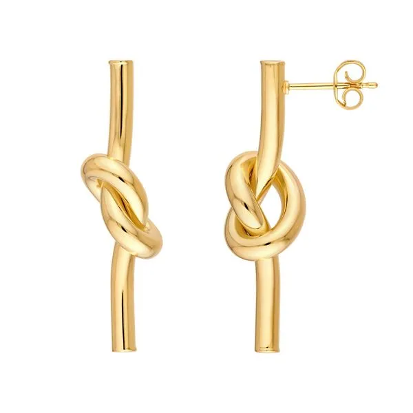 14K Yellow Gold Knotted Tube Earrings Koerbers Fine Jewelry Inc New Albany, IN