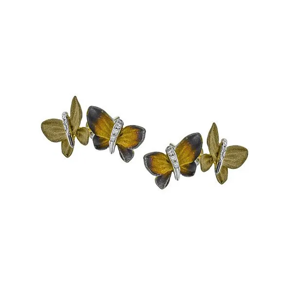 18K Yellow Gold Diamond Butterfly Earrings Koerbers Fine Jewelry Inc New Albany, IN