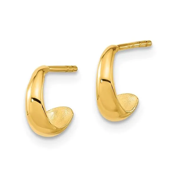 14K Polished Hoop Post Earrings Koerbers Fine Jewelry Inc New Albany, IN
