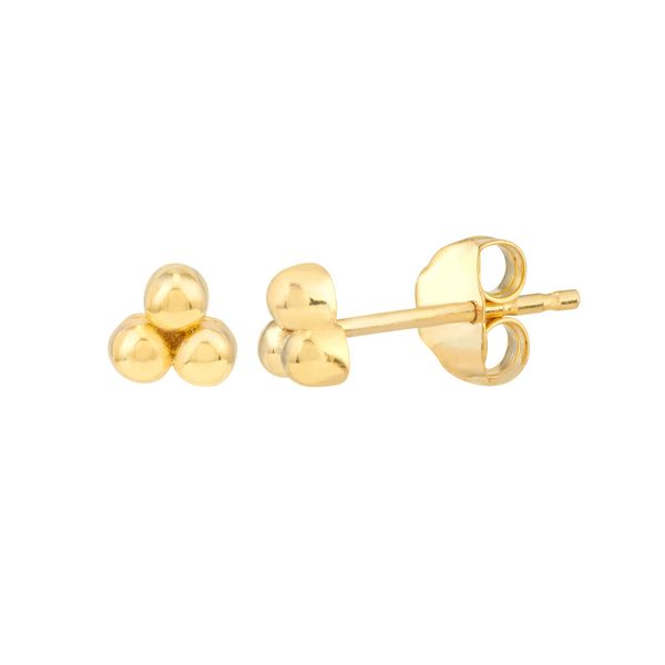 14K Yellow Gold Bead Trinity Studs Koerbers Fine Jewelry Inc New Albany, IN