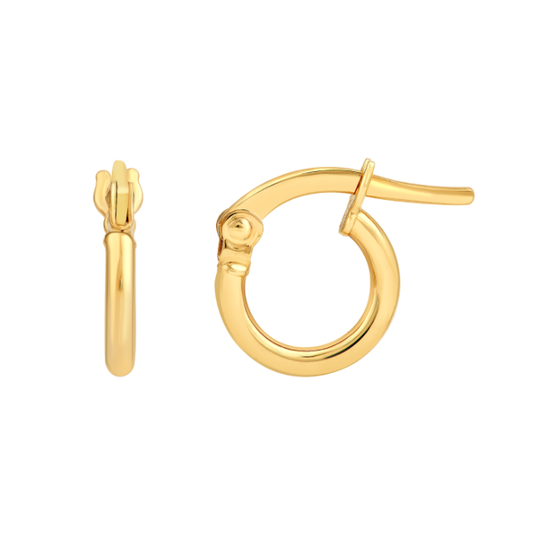 14K Yellow Gold High Polished 6mm Round Hoop Earrings Koerbers Fine Jewelry Inc New Albany, IN