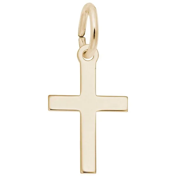 10K Yellow Gold Small Plain Cross Charm Koerbers Fine Jewelry Inc New Albany, IN