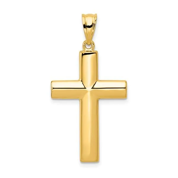 14K Yellow Gold Hollow Cross Pendant Koerbers Fine Jewelry Inc New Albany, IN