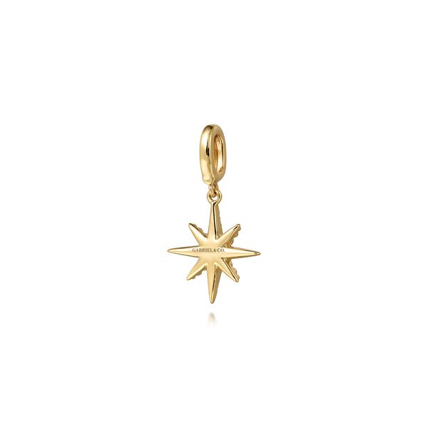 14K Yellow Gold Diamond Star Charm Image 2 Koerbers Fine Jewelry Inc New Albany, IN
