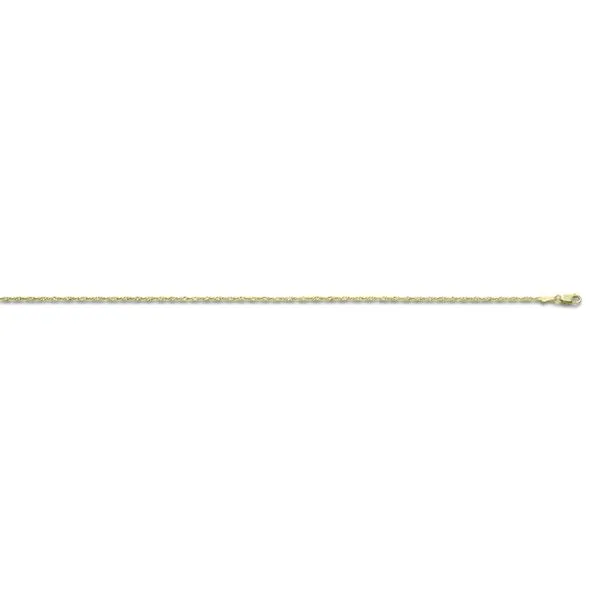 14K Yellow Gold Diamond Cut Singapore Chain 18