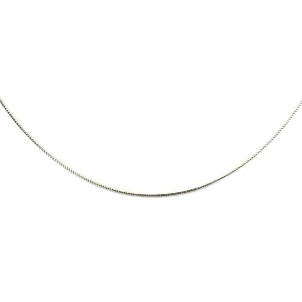 14K White Gold Round Franco Chain 16