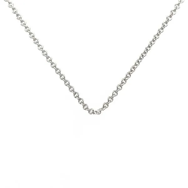 18K White Gold Pendant Chain 20