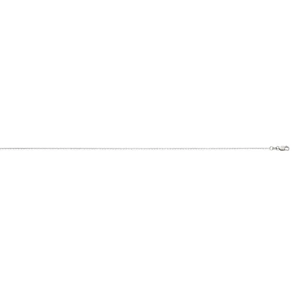14K White Gold Diamond Baby Cable Chain 20