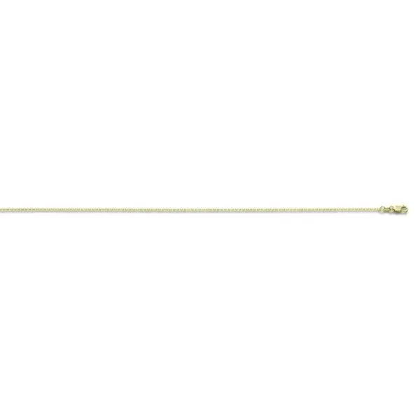 14K Yellow Gold Diamond Cut Cable Chain 18