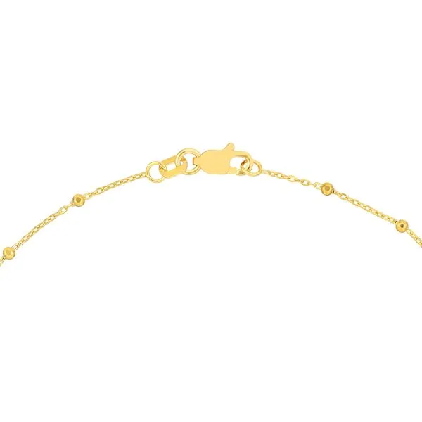 14K Yellow Gold Faceted Bead Saturn Chain Image 3 Koerbers Fine Jewelry Inc New Albany, IN