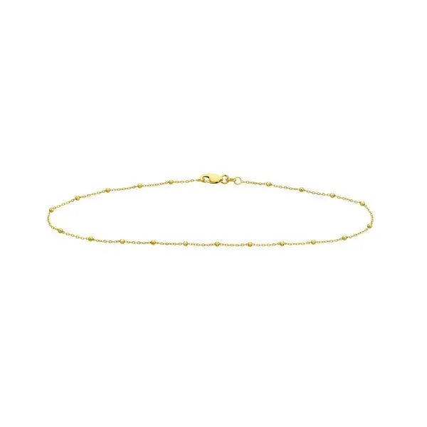 14K Yellow Gold Faceted Bead Saturn Chain Koerbers Fine Jewelry Inc New Albany, IN