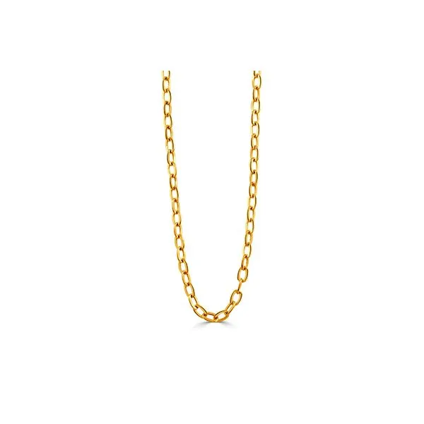 18K Yellow Gold Oval Chain 18