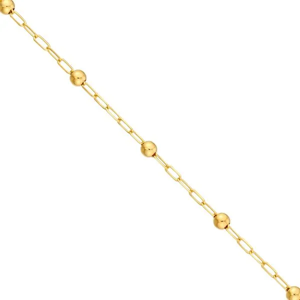 14K Yellow Gold Beaded Papercllip Chain Image 2 Koerbers Fine Jewelry Inc New Albany, IN