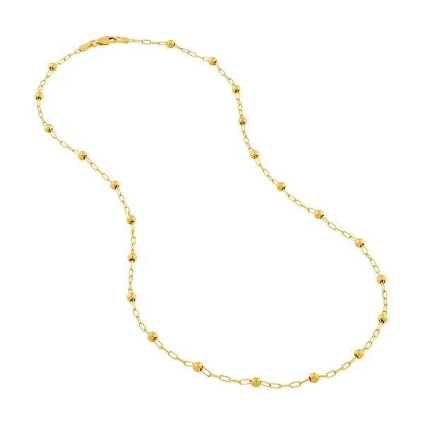 14K Yellow Gold Beaded Papercllip Chain Image 3 Koerbers Fine Jewelry Inc New Albany, IN