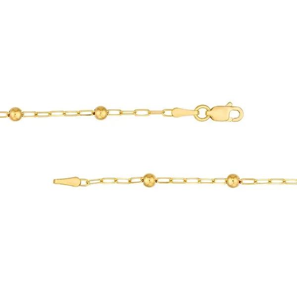 14K Yellow Gold Beaded Papercllip Chain Image 4 Koerbers Fine Jewelry Inc New Albany, IN