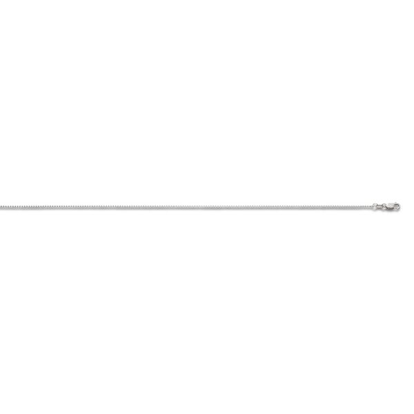 14K White Gold Box Chain 16