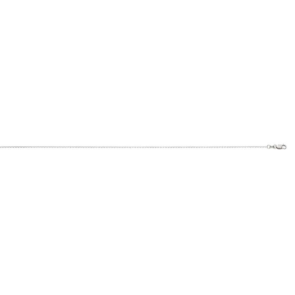 14K White Gold Diamond Cut Baby Cable Chain 18