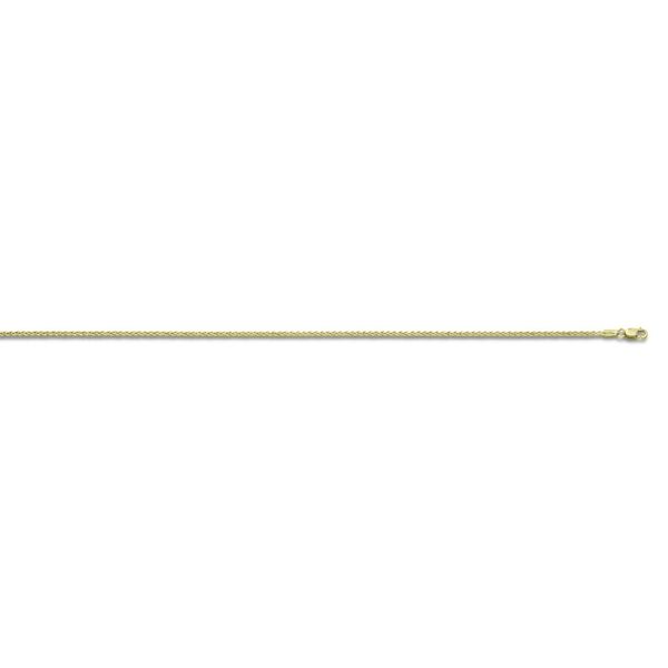 14K Yellow Diamond Cut Baby Wheat Chain 22