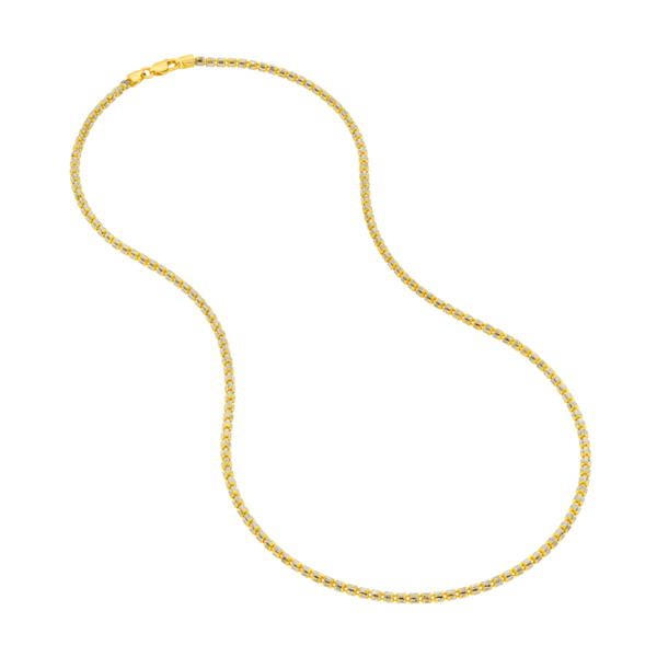 10K Two-Tone Yellow and White Gold Ice Chain 2.40m Image 2 Koerbers Fine Jewelry Inc New Albany, IN