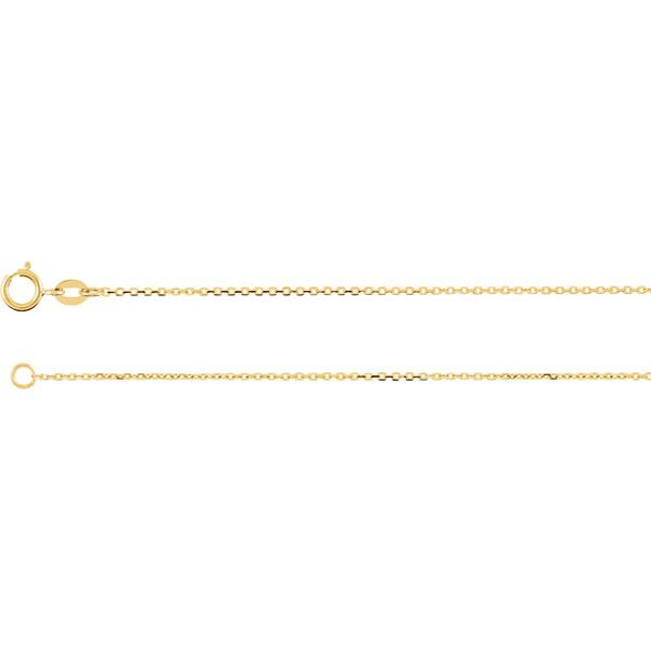 14K Yellow Gold Cable Link Chain 16-18