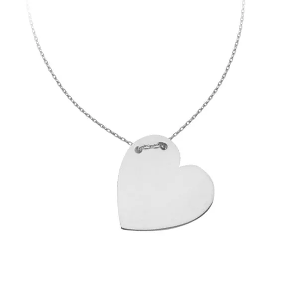 14K White Gold Heart Nameplate Necklace Koerbers Fine Jewelry Inc New Albany, IN