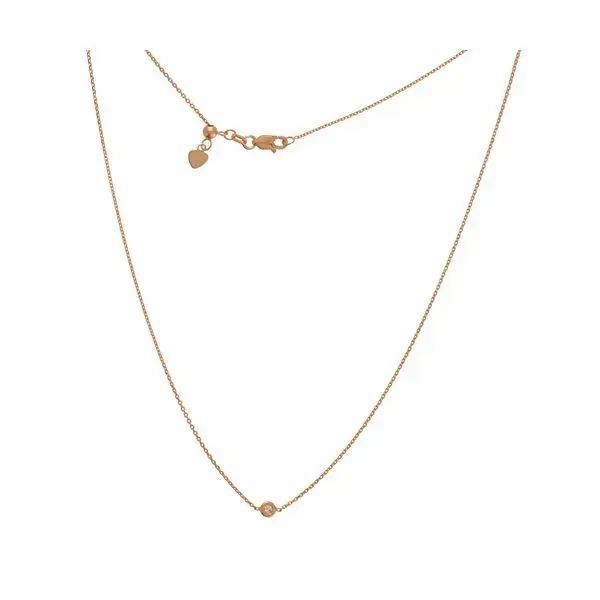 14K Rose Gold Bezel Set Choker Necklace Koerbers Fine Jewelry Inc New Albany, IN