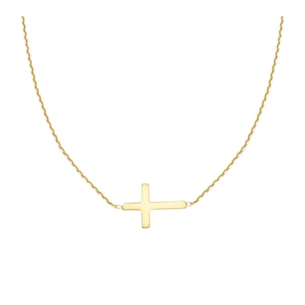 14K Yellow Gold Mini Cross Necklaces Koerbers Fine Jewelry Inc New Albany, IN