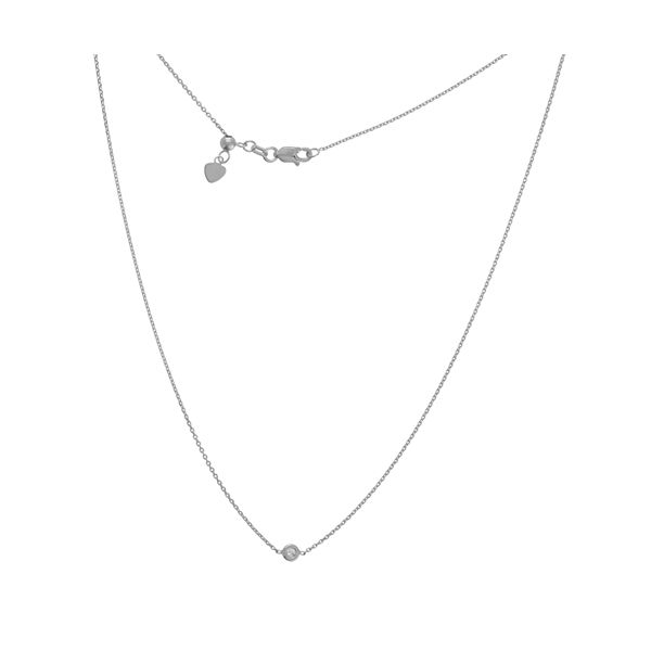 14K White 2Pt Bezel Set Choker Necklace Koerbers Fine Jewelry Inc New Albany, IN