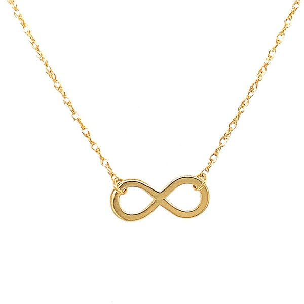 14K Yellow Gold Necklace with Mini Infinity Center Koerbers Fine Jewelry Inc New Albany, IN