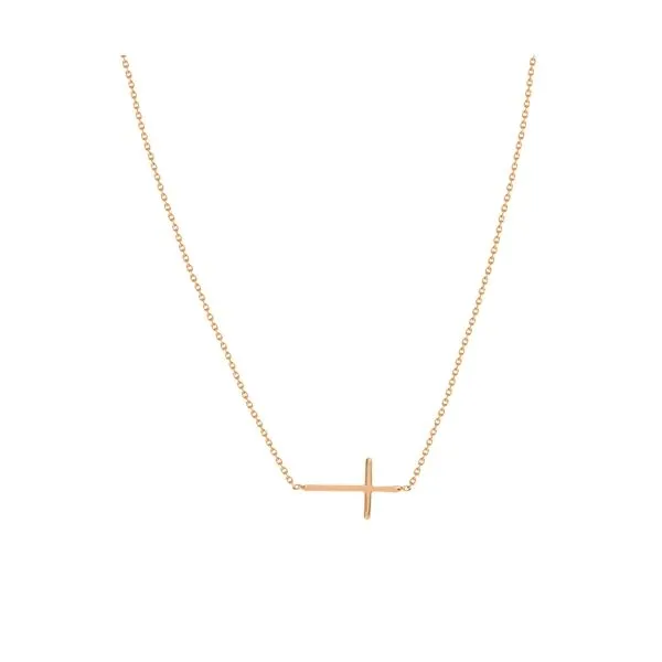 14K Rose Gold Mini Cross Necklac Koerbers Fine Jewelry Inc New Albany, IN