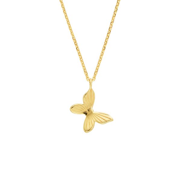 14K Yellow Gold Tilted Butterfly Necklace Koerbers Fine Jewelry Inc New Albany, IN
