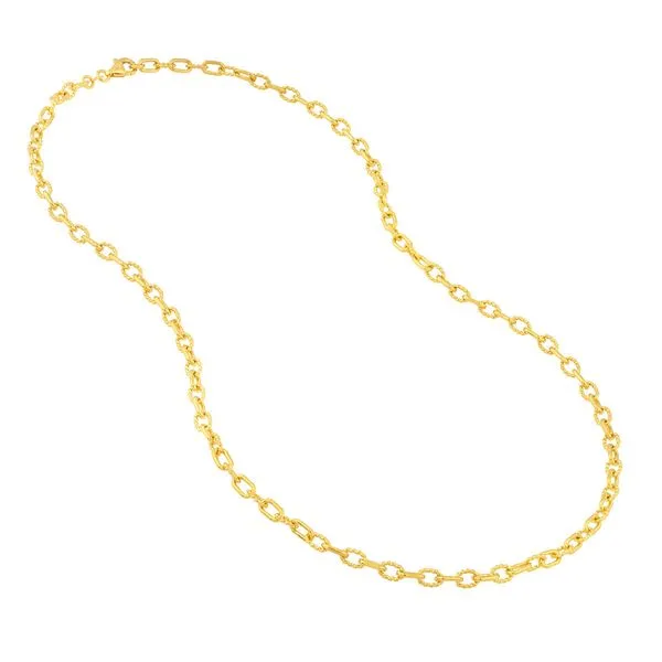14K Yellow Gold Alternating Link Chain Image 2 Koerbers Fine Jewelry Inc New Albany, IN