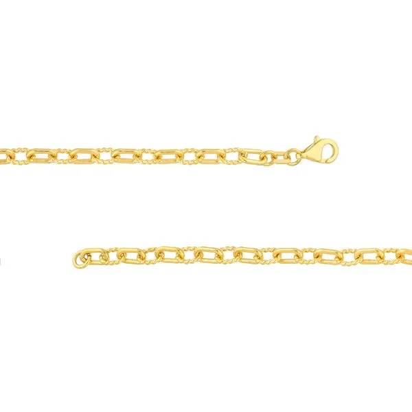 14K Yellow Gold Alternating Link Chain Image 4 Koerbers Fine Jewelry Inc New Albany, IN