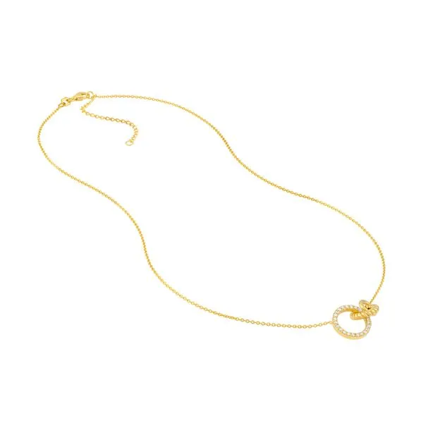 14K Yellow Gold Linked Circle Ring Necklace Image 2 Koerbers Fine Jewelry Inc New Albany, IN