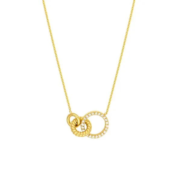 14K Yellow Gold Linked Circle Ring Necklace Koerbers Fine Jewelry Inc New Albany, IN