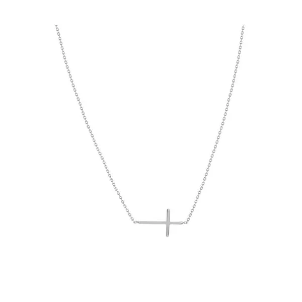 14K White Gold Mini Cross Necklace Koerbers Fine Jewelry Inc New Albany, IN