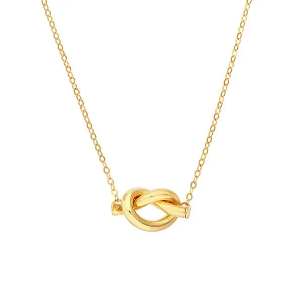 14K Yellow Gold Tube Love Knot Necklace Koerbers Fine Jewelry Inc New Albany, IN