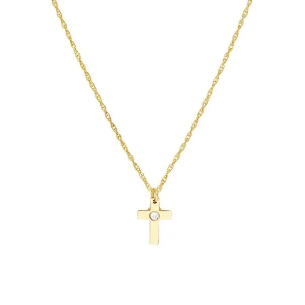 14K Yellow Gold So You Diamond Cross Necklace Koerbers Fine Jewelry Inc New Albany, IN
