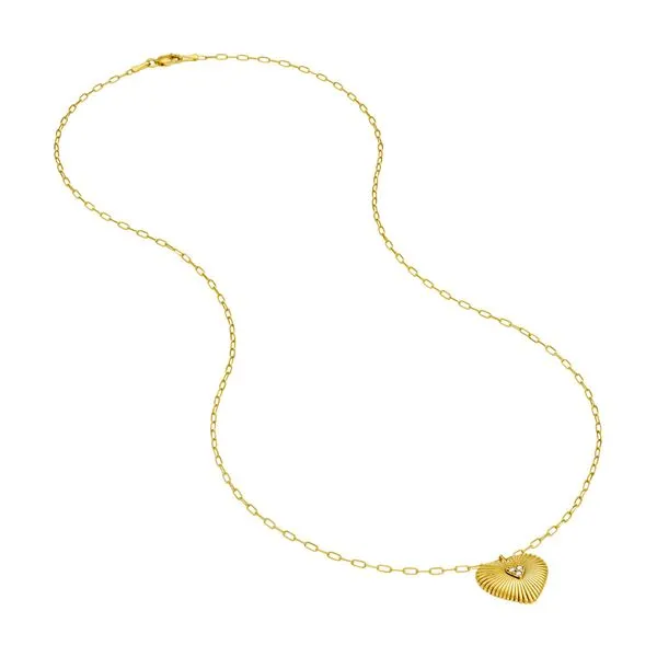 14K Yellow Gold Diamond Radiant Heart Pendant Necklace Image 2 Koerbers Fine Jewelry Inc New Albany, IN