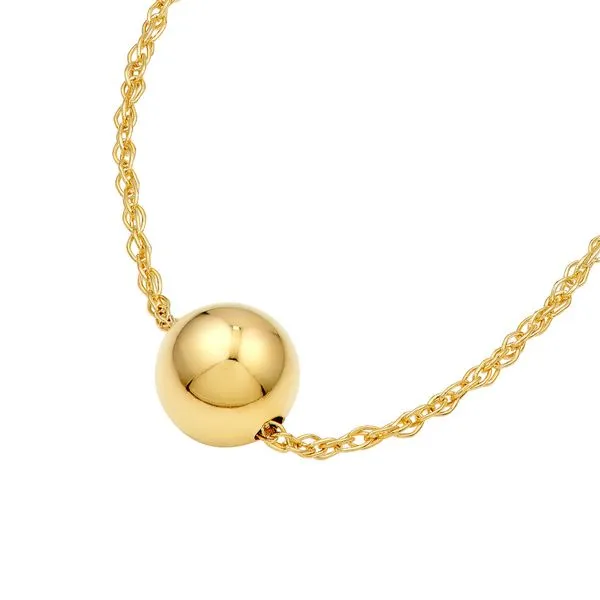 14K Yellow Gold Puffy Bead Charm Image 2 Koerbers Fine Jewelry Inc New Albany, IN