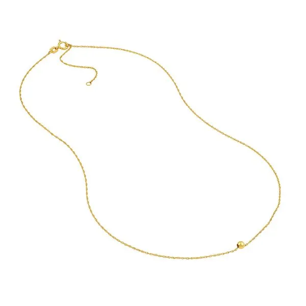 14K Yellow Gold Small Bead Pendant Necklace Image 3 Koerbers Fine Jewelry Inc New Albany, IN