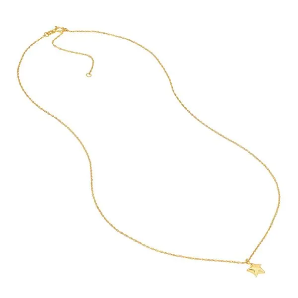 14K Yellow Gold Polished Star Pendant Necklace Image 3 Koerbers Fine Jewelry Inc New Albany, IN