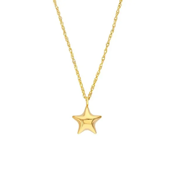14K Yellow Gold Polished Star Pendant Necklace Koerbers Fine Jewelry Inc New Albany, IN