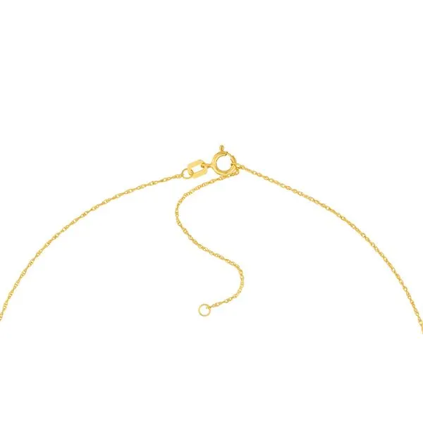 14K Yellow Gold Wavy Puff Heart Rope Necklace Image 4 Koerbers Fine Jewelry Inc New Albany, IN