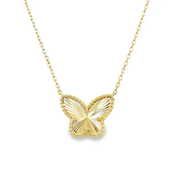 14K Yellow Gold Butterfly Necklace Koerbers Fine Jewelry Inc New Albany, IN