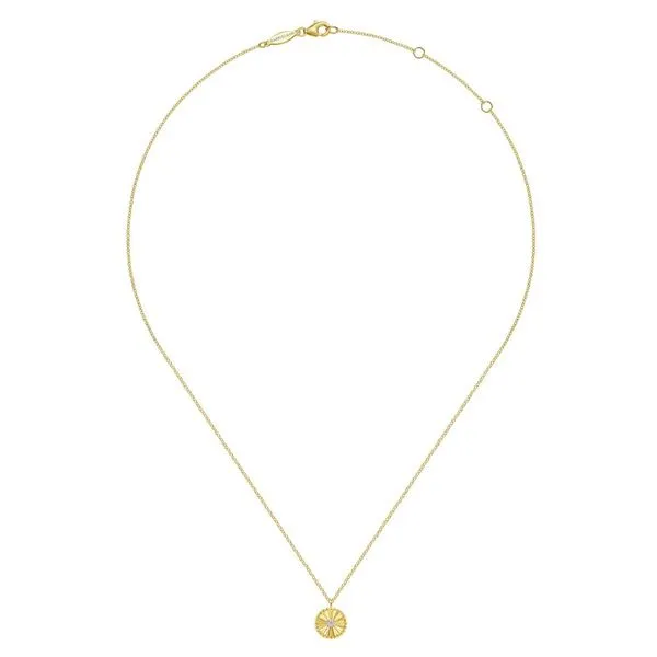 14K White and Yellow Gold Diamond Bujukan Pendant Necklace Image 2 Koerbers Fine Jewelry Inc New Albany, IN